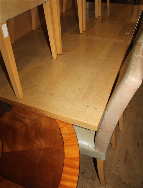 Oak extending dining table